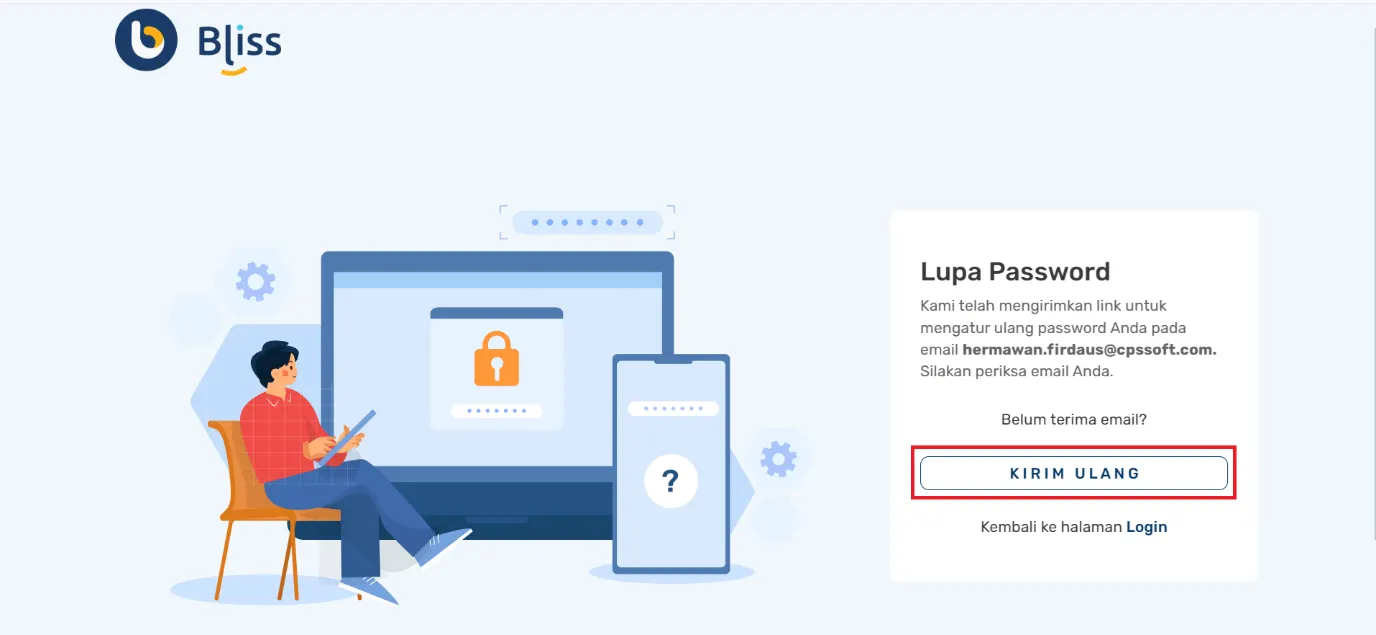 reset password Bliss